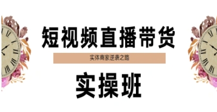 短视频直播带货实操班，实体商家逆袭之路-辰风资源站