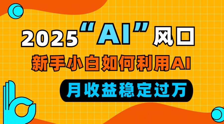 （13821期）2025“ AI ”风口，新手小白如何利用ai，每月收益稳定过万-慕云辰风博客